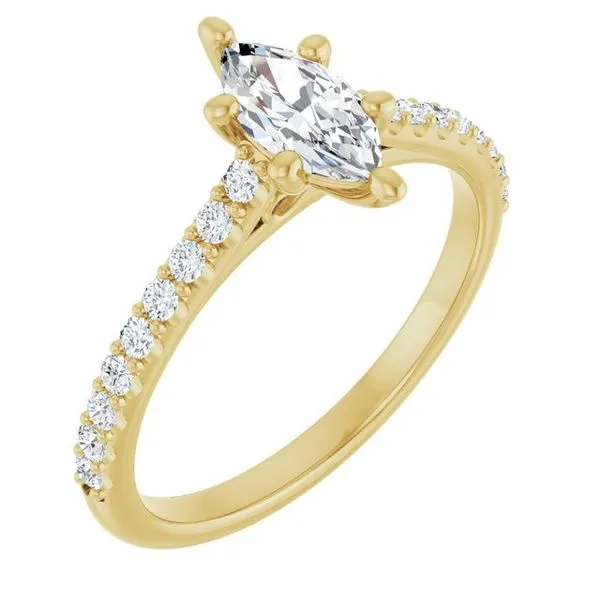 Accented Infinity-Inspired Engagement Ring Clater Jewelers Louisville, KY