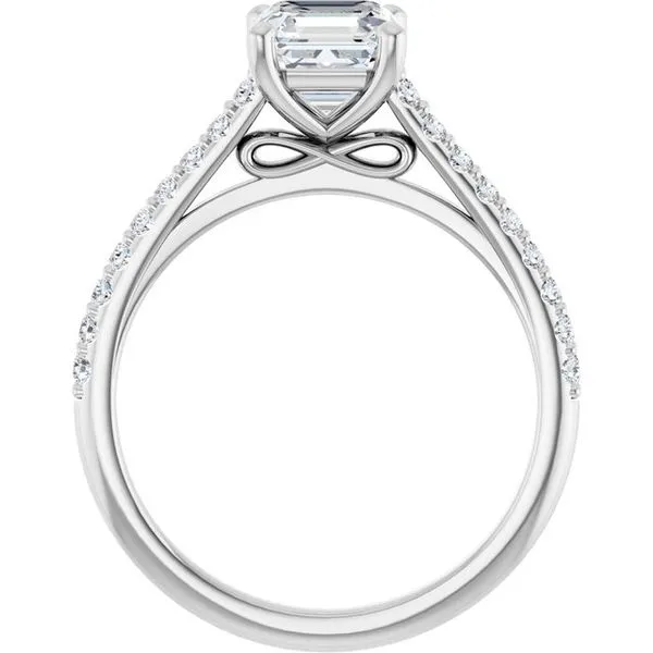 Accented Infinity-Inspired Engagement Ring Image 2 J. Thomas Jewelers Rochester Hills, MI