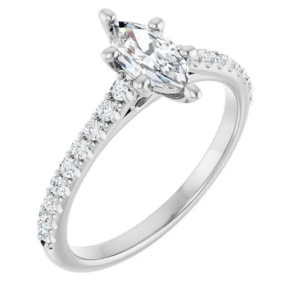 Accented Infinity-Inspired Engagement Ring Mark Jewellers La Crosse, WI