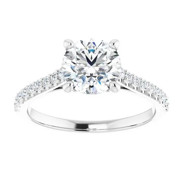 Accented Infinity-Inspired Engagement Ring Image 3 Paul James Jewelers Angels Camp, CA
