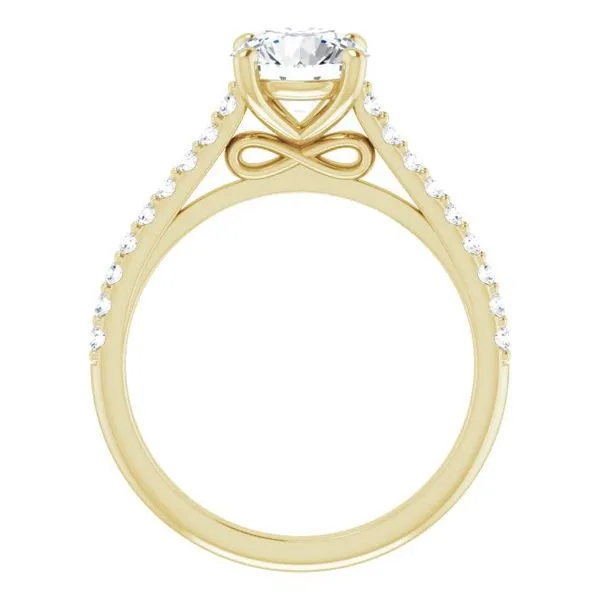 Accented Infinity-Inspired Engagement Ring Image 2 Clater Jewelers Louisville, KY