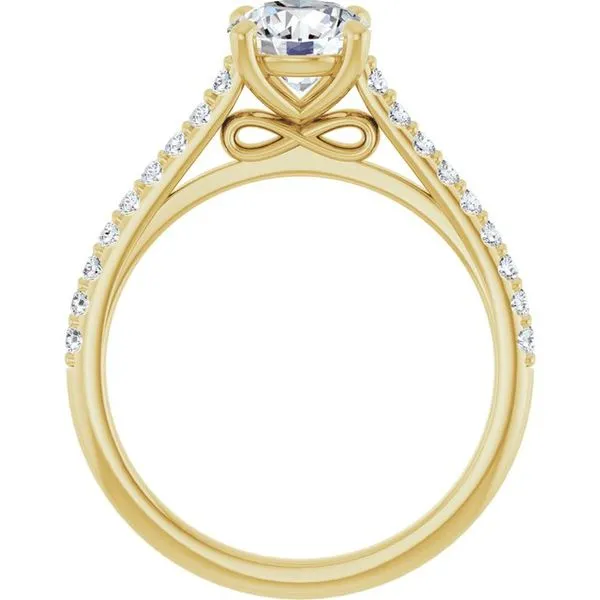 Accented Infinity-Inspired Engagement Ring Image 2 Paul James Jewelers Angels Camp, CA