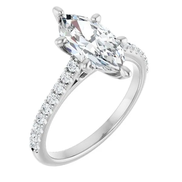 Accented Infinity-Inspired Engagement Ring Michael Szwed Jewelers Longmeadow, MA