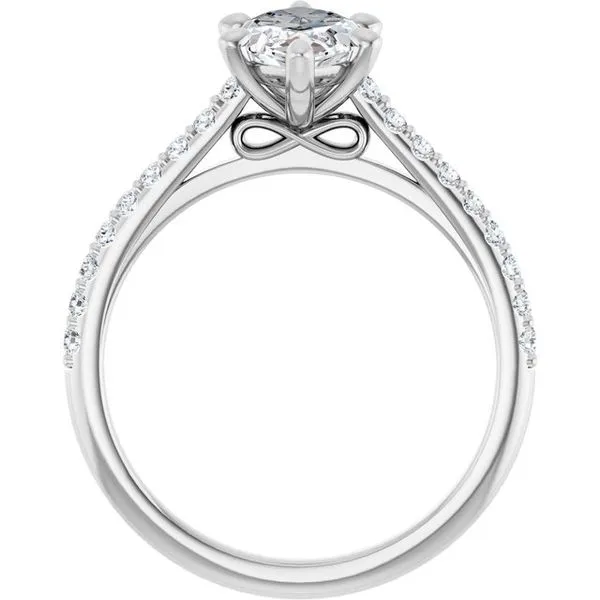 Accented Infinity-Inspired Engagement Ring Image 2 Raleigh Diamond Fine Jewelry Raleigh, NC