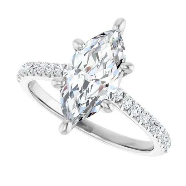 Accented Infinity-Inspired Engagement Ring Image 5 Michael Szwed Jewelers Longmeadow, MA