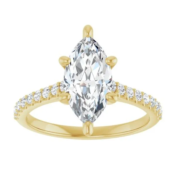 Accented Infinity-Inspired Engagement Ring Image 3 J. Thomas Jewelers Rochester Hills, MI