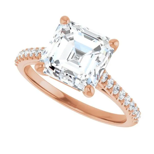 Accented Infinity-Inspired Engagement Ring Image 5 Hudson Valley Goldsmith New Paltz, NY