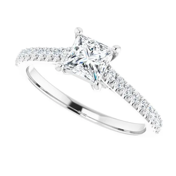 Accented Infinity-Inspired Engagement Ring Image 5 Northwood Jewelers Northwood, OH