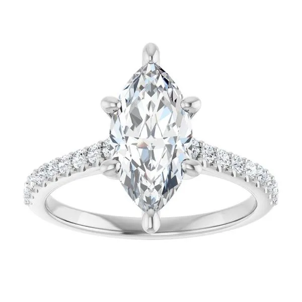 Accented Infinity-Inspired Engagement Ring Image 3 Clater Jewelers Louisville, KY