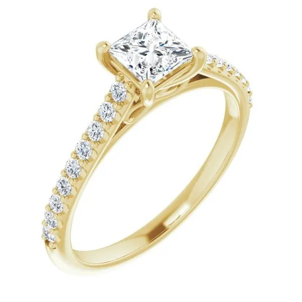Accented Infinity-Inspired Engagement Ring Raleigh Diamond Fine Jewelry Raleigh, NC