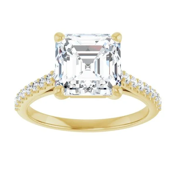 Accented Infinity-Inspired Engagement Ring Image 3 J. Thomas Jewelers Rochester Hills, MI