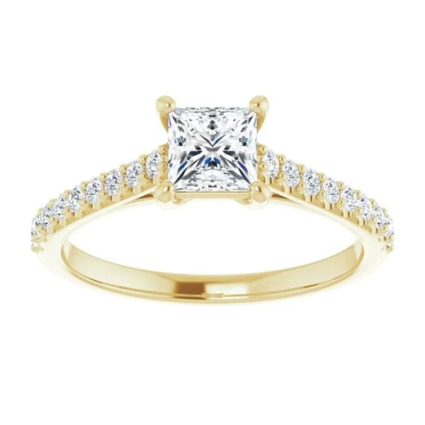 Accented Infinity-Inspired Engagement Ring Image 3 Jimmy Smith Jewelers Decatur, AL