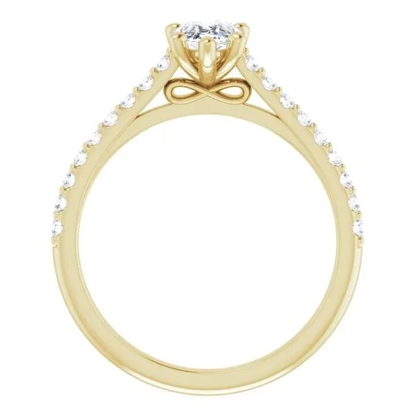 Accented Infinity-Inspired Engagement Ring Image 2 Raleigh Diamond Fine Jewelry Raleigh, NC