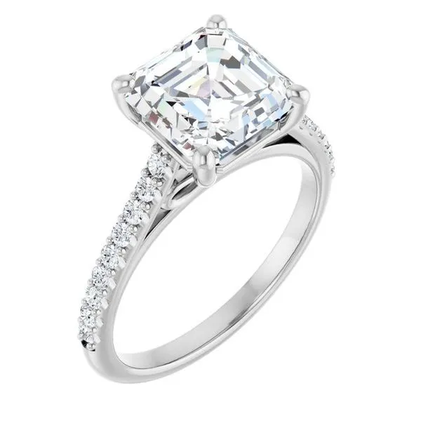 Accented Infinity-Inspired Engagement Ring Don's Jewelry & Design Washington, IA