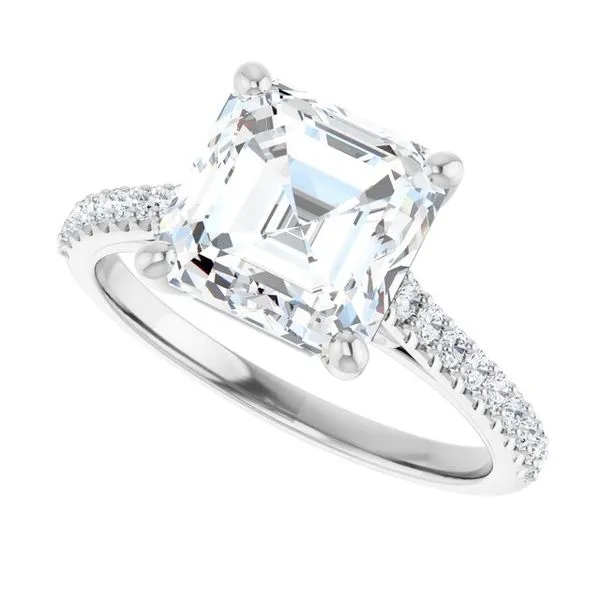 Accented Infinity-Inspired Engagement Ring Image 5 Don's Jewelry & Design Washington, IA