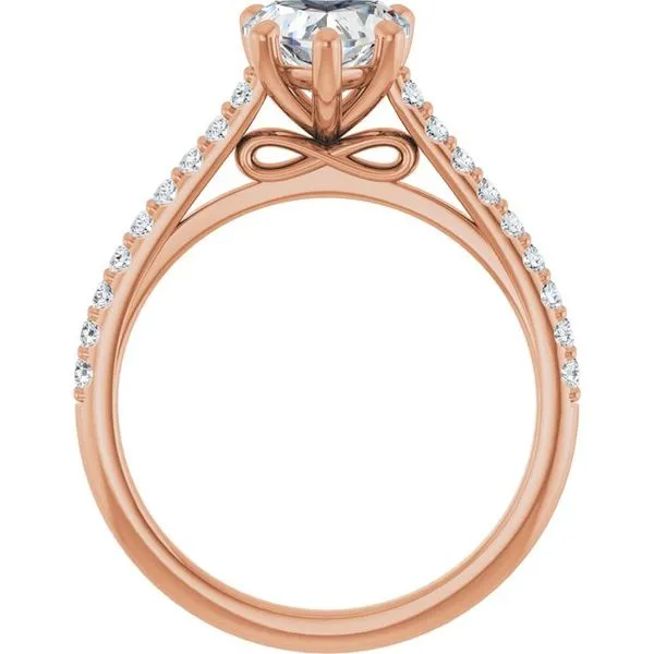 Accented Infinity-Inspired Engagement Ring Image 2 J. West Jewelers Round Rock, TX