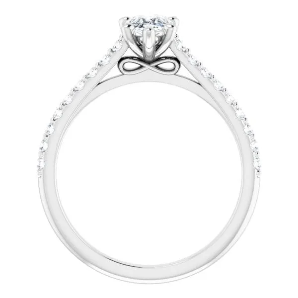 Accented Infinity-Inspired Engagement Ring Image 2 Northwood Jewelers Northwood, OH