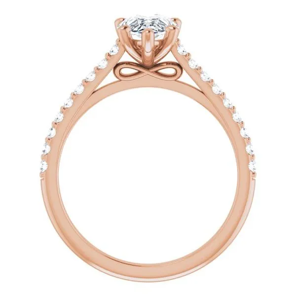 Accented Infinity-Inspired Engagement Ring Image 2 Vulcan's Forge LLC KANSAS CITY, MO