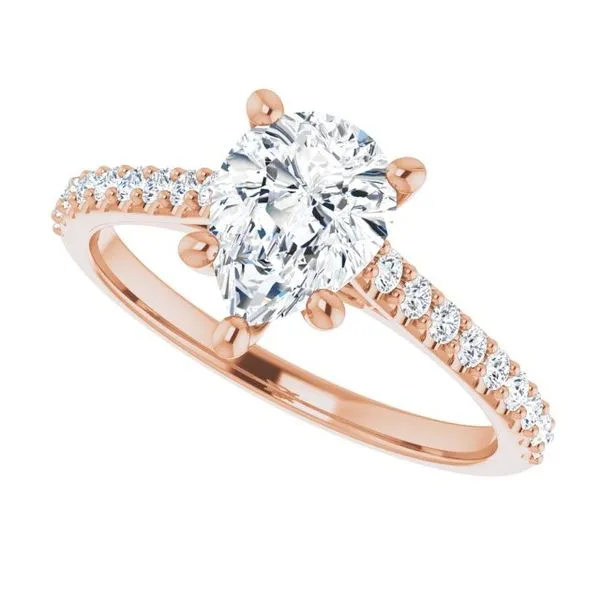 Accented Infinity-Inspired Engagement Ring Image 5 The Jewelry Source El Segundo, CA