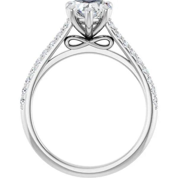 Accented Infinity-Inspired Engagement Ring Image 2 JF Jones Jewelers Rochester, NY