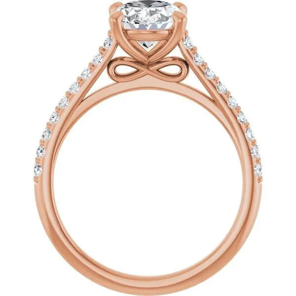 Accented Infinity-Inspired Engagement Ring Image 2 Raleigh Diamond Fine Jewelry Raleigh, NC
