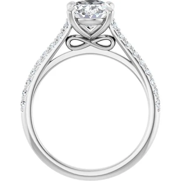Accented Infinity-Inspired Engagement Ring Image 2 J. Thomas Jewelers Rochester Hills, MI