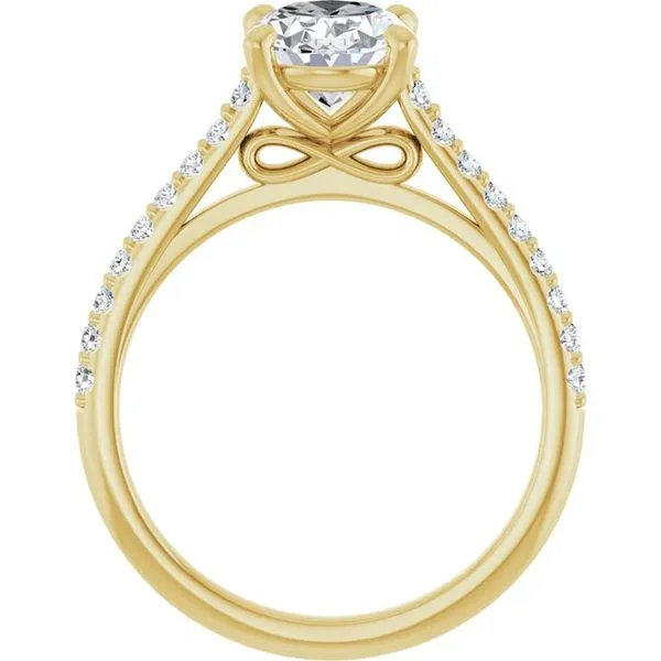 Accented Infinity-Inspired Engagement Ring Image 2 Clater Jewelers Louisville, KY