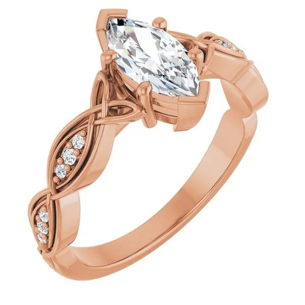 V-End Prong Accented Engagement Ring Shipley's Fine Jewelry Hampstead, MD