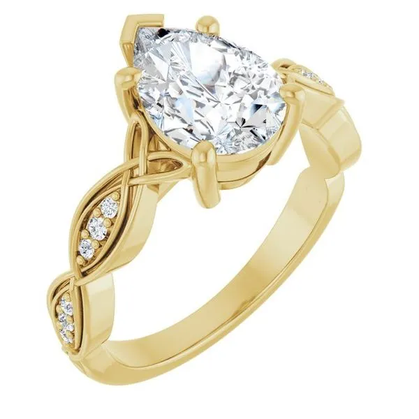 V-End Prong Accented Engagement Ring Raleigh Diamond Fine Jewelry Raleigh, NC