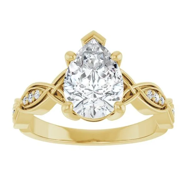 V-End Prong Accented Engagement Ring Image 3 Arezzo Jewelers Elmwood Park, IL