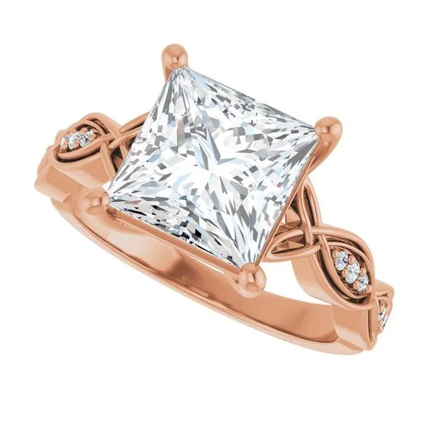V-End Prong Accented Engagement Ring Image 5 Raleigh Diamond Fine Jewelry Raleigh, NC
