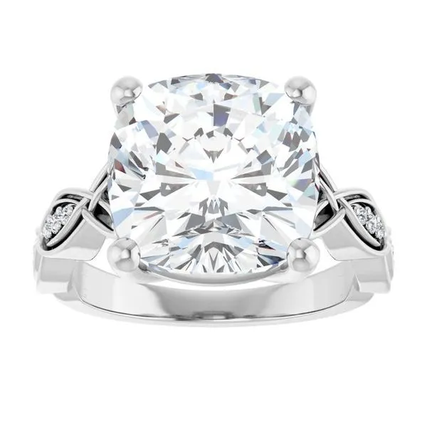 V-End Prong Accented Engagement Ring Image 3 Arezzo Jewelers Elmwood Park, IL