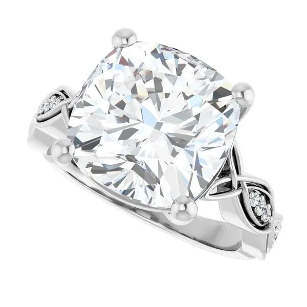 V-End Prong Accented Engagement Ring Image 5 Arezzo Jewelers Elmwood Park, IL