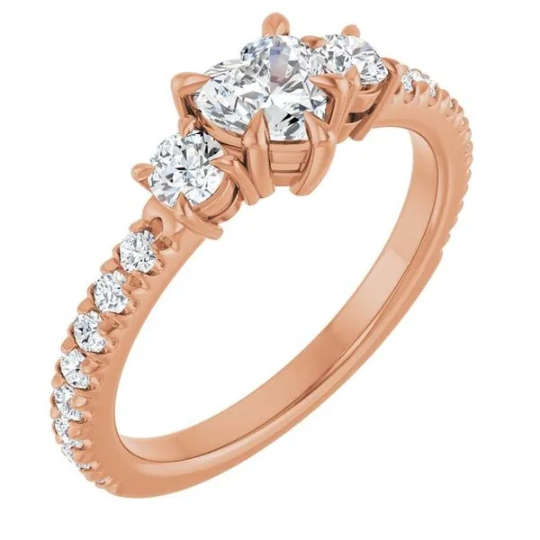 Bezel-Set Three-Stone Engagement Ring Berilian Jewelers Folsom, CA