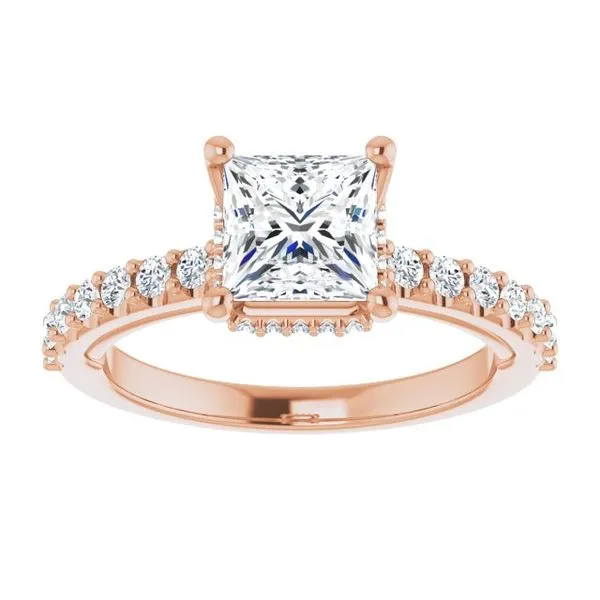 Hidden Halo-Style Engagement Ring Image 3 Clater Jewelers Louisville, KY