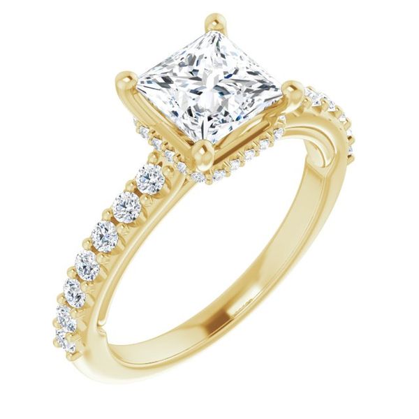 Hidden Halo-Style Engagement Ring