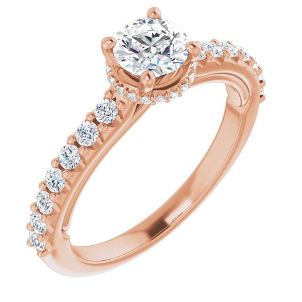 Hidden Halo-Style Engagement Ring