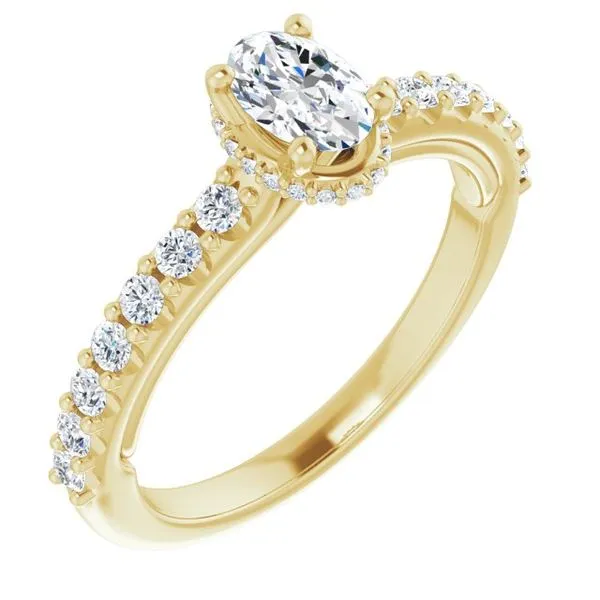 Hidden Halo-Style Engagement Ring J. West Jewelers Round Rock, TX