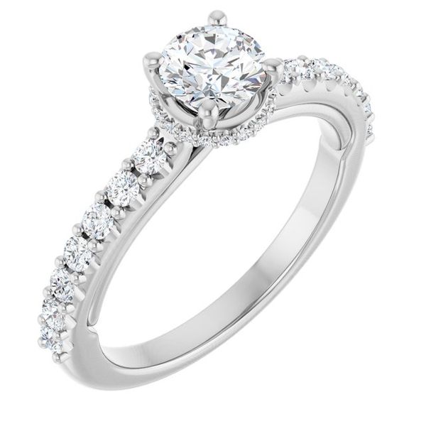 Hidden Halo-Style Engagement Ring