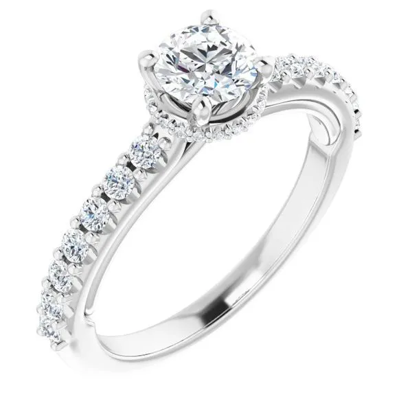 Hidden Halo-Style Engagement Ring