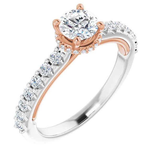 Hidden Halo-Style Engagement Ring