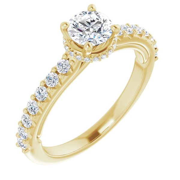 Hidden Halo-Style Engagement Ring
