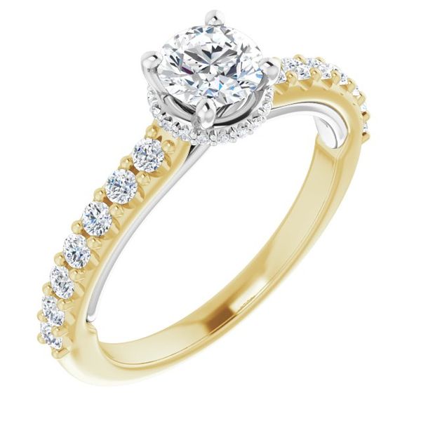 Hidden Halo-Style Engagement Ring