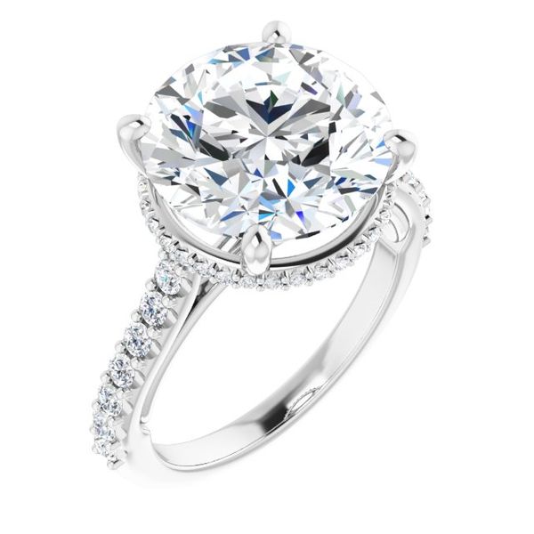 Hidden Halo-Style Engagement Ring