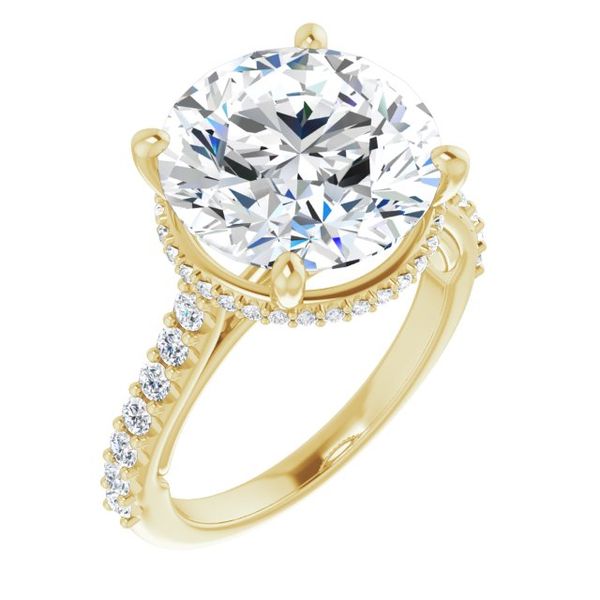Hidden Halo-Style Engagement Ring