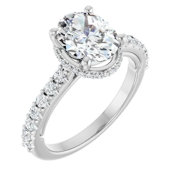 Hidden Halo-Style Engagement Ring Golden Sails Jewelers, Inc. Saint Petersburg, FL