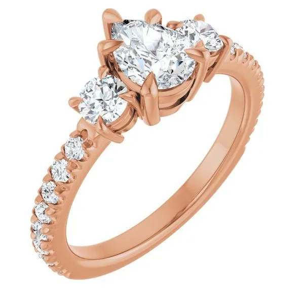 Bezel-Set Three-Stone Engagement Ring Berilian Jewelers Folsom, CA