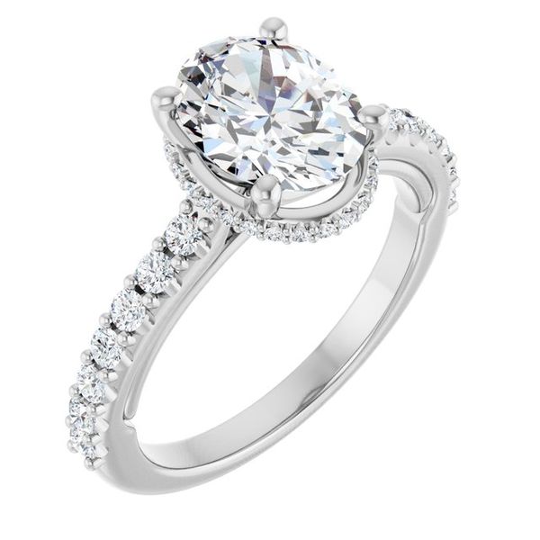 Hidden Halo-Style Engagement Ring