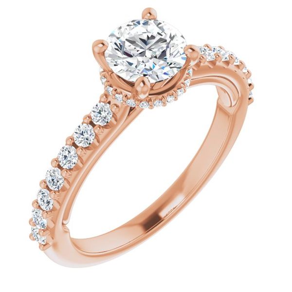 Hidden Halo-Style Engagement Ring
