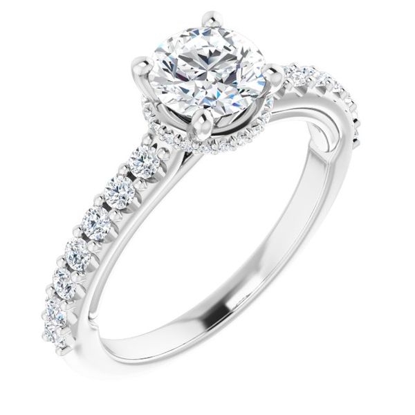 Hidden Halo-Style Engagement Ring